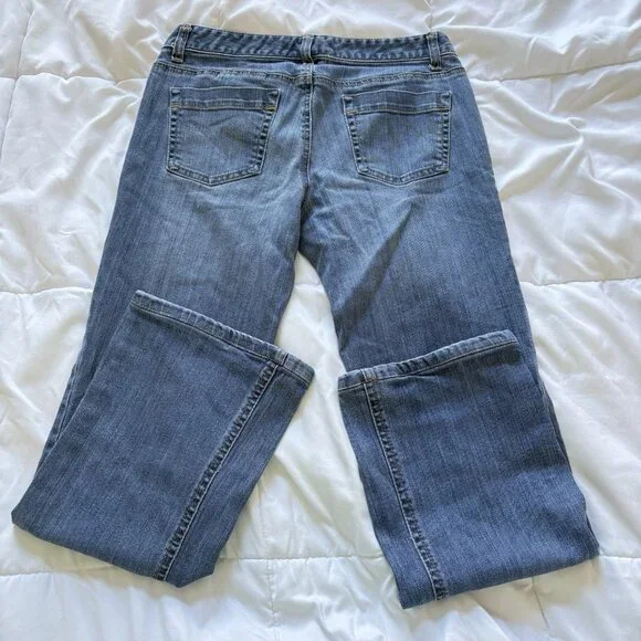 Vintage 90s Y2K Low Rise Denim Jeans Womens Size 4 Slim Fit Grunge Indie - Picture 8 of 8